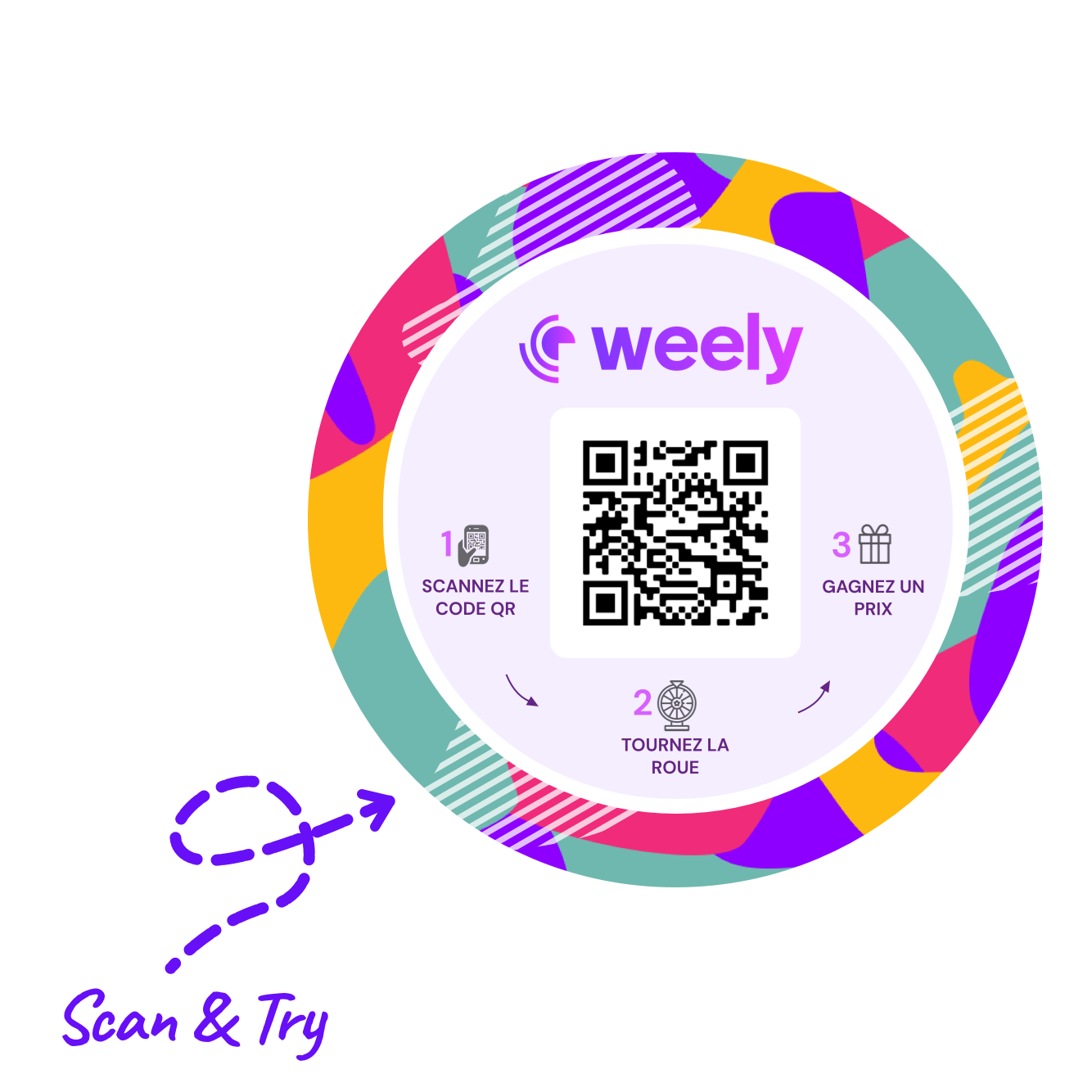 weely sticker with qr